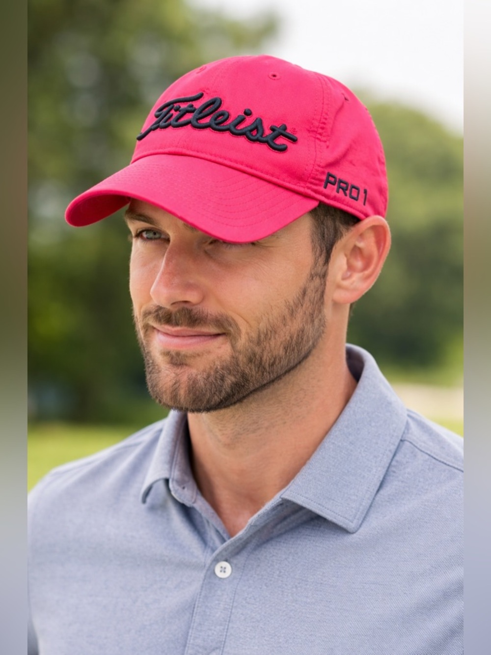 Titleist Pro V1 Golf Hat Bright Red Adjustable Cap Performance‎ Lightweight
